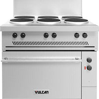 Vulcan - Endurance Series 208V 36" Electric Range with 6 French Plates and Oven Base - EV36S‐6FP208