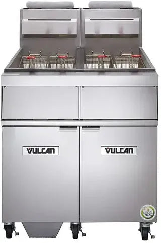 Vulcan - Hart Model 3 65-70 lb. Fryers Gas Floor Fryer with Millivolt T-Stat Controls and KleenScreen - 3GR65MF