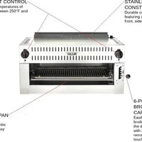 Vulcan - Heavy-Duty Gas Infrared Salamander Broiler — 36” wide - 36IRB