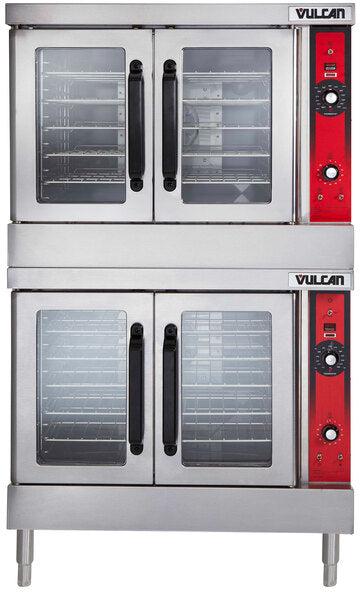 Vulcan - Natural Gas Double Deck Full Size Gas Convection Oven with Computer Controls, 100,000 BTU - VC44GC