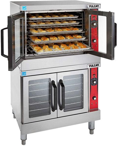 Vulcan - Natural Gas Double Deck Full Size Gas Convection Oven with Computer Controls, 100,000 BTU - VC44GC