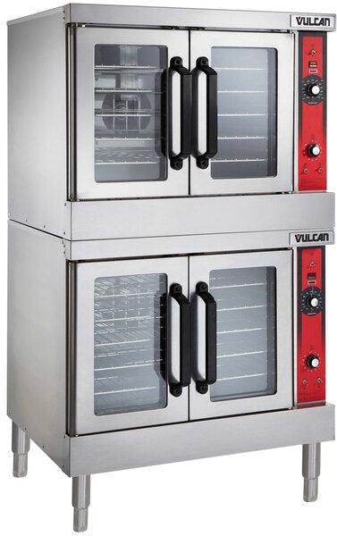 Vulcan - Natural Gas Double Deck Full Size Gas Convection Oven with Computer Controls, 100,000 BTU - VC44GC