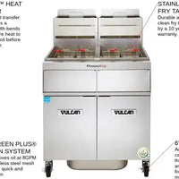 Vulcan - PowerFry3™ 3 65-70 lb. Fryers Gas Floor Fryer with Solid State Controls and KleenScreen PLUS® - 3TR65AF