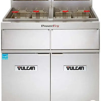 Vulcan - PowerFry5™ 2 45-50 lb. Fryers Gas Floor Fryer with Solid State Controls and KleenScreen PLUS® - 2VK45AF