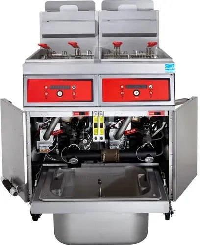 Vulcan - PowerFry5™ 3 85-90 lb. Fryers Gas Floor Fryer with Solid State Controls and KleenScreen PLUS® - 3VK85AF