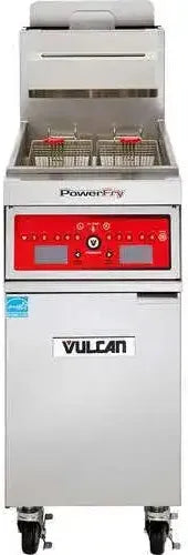 Vulcan - PowerFry5 51 - 90 lb. Gas Floor Model Full Pot Fryer with Solid State Controls for 65 lb Fryers - 1VK65AF