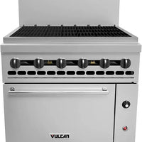 Vulcan - Restaurant Gas Range, with 36" Charbroiler and Standard Oven - 36S-36CBP