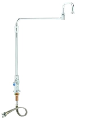 Vulcan - Single Pantry Deck Mount Faucet 18" Double Jointed Swivel Spout, Includes 4" and 12" Riser - SGLTS 18NZLJ