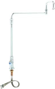 Vulcan - Single Pantry Deck Mount Faucet 18" Double Jointed Swivel Sput, Includes 4" and 12" Riser - SGLTS 18NZLI