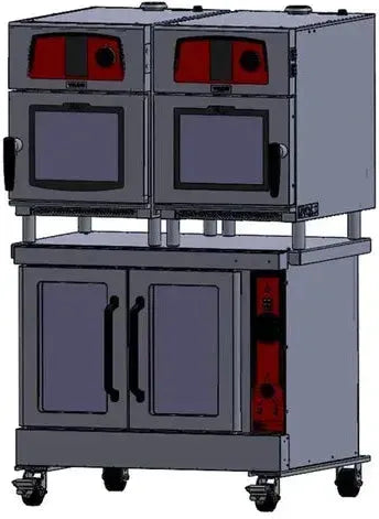 Vulcan - Stacking Kit for 1 or 2 Mini Jet Units on top of VC4 Convection Oven Includes casters - STACK-MINI/CONV