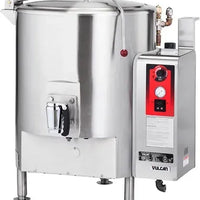 Vulcan - Tri-Leg Base Full Jacketed Stationary Direct Steam Kettle - 100 Gallon Capacity - ST100