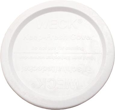 Weck Jars - 120 mm Extra Large Keep Fresh White Cover #120, Pack of 12 - WK120-KFW