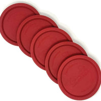 Weck Jars - 60 mm Small Keep Fresh Red Cover #60, Pack of 5 - WK60-KFR