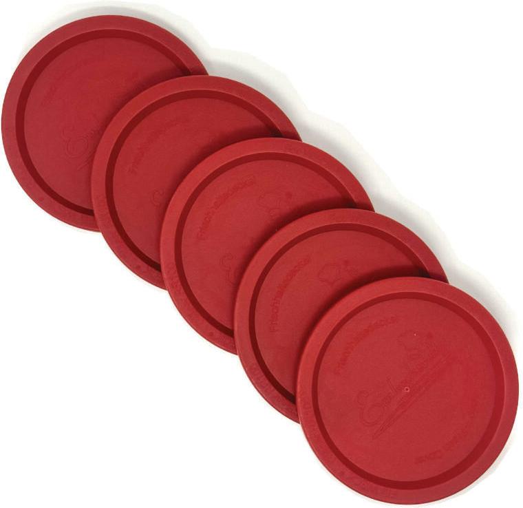 Weck Jars - 60 mm Small Keep Fresh Red Cover #60, Pack of 5 - WK60-KFR