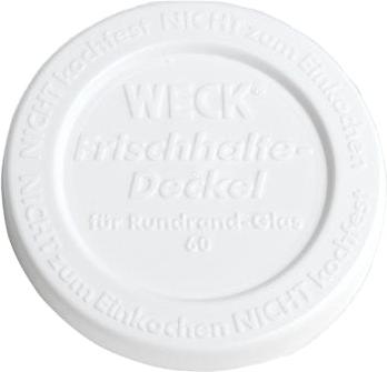 Weck Jars - 60 mm Small Keep Fresh White Cover #60, Pack of 5 - WK60-KFW