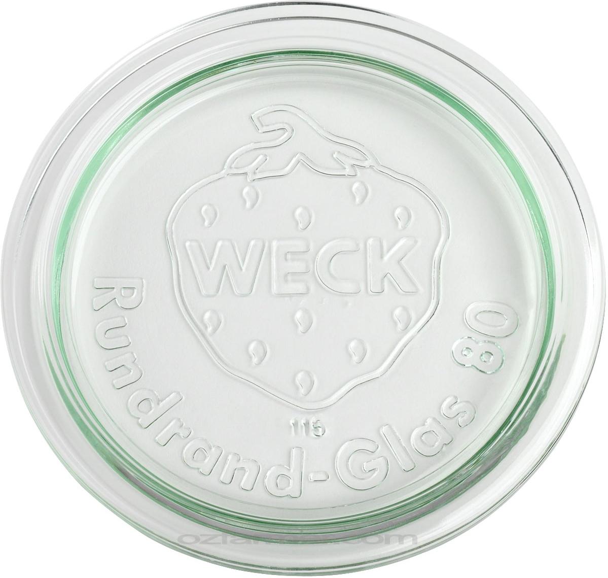 Weck Jars - 80 mm Medium Glass Lid #80 - WK80-GL