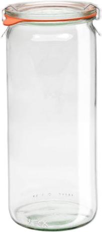 Weck Jars - Cylindrical Jar 1040 ml, Pack of 6 - WK908-C