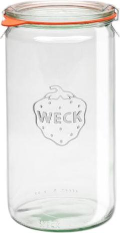 Weck Jars - Cylindrical Jar 1590 ml, Pack of 4 - WK974-C
