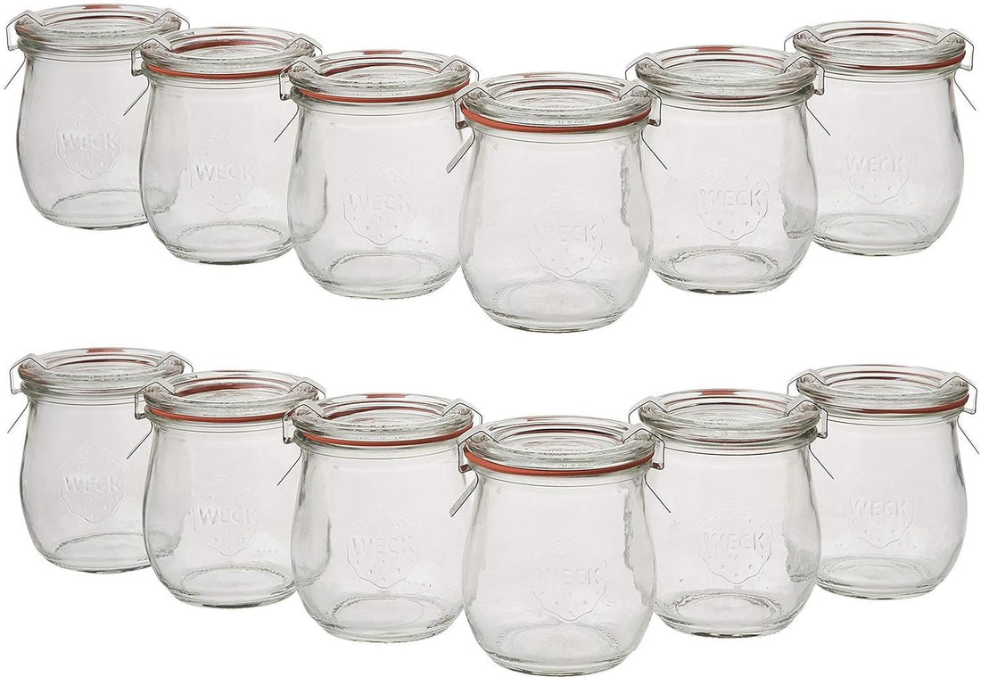 Weck Jars - Tulip Jar 220 ml, Pack of 12 - WK762-C