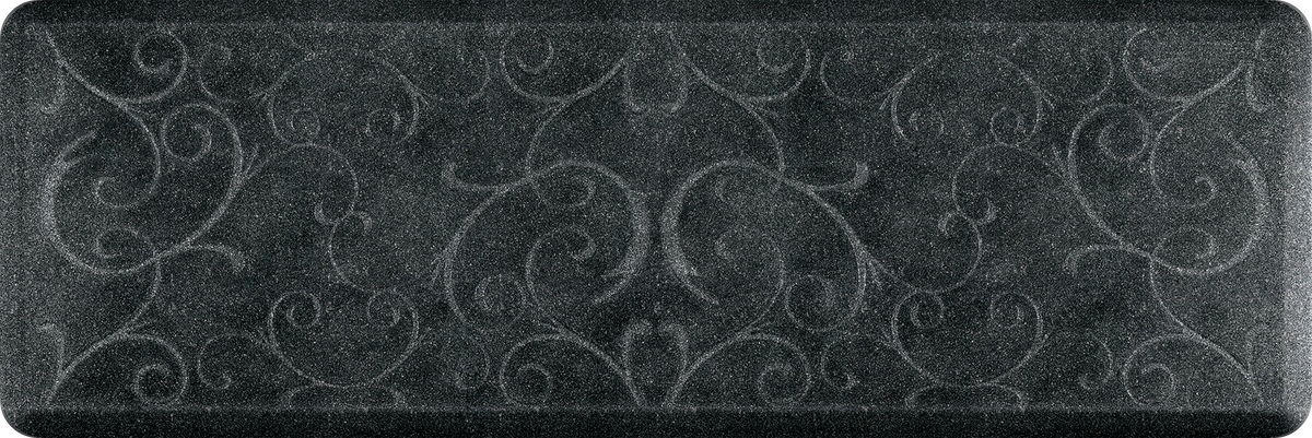 WellnessMats - Granite Bella 72" x 24" Onyx Floor Mat - 62WMRGIBO - DISCONTINUED