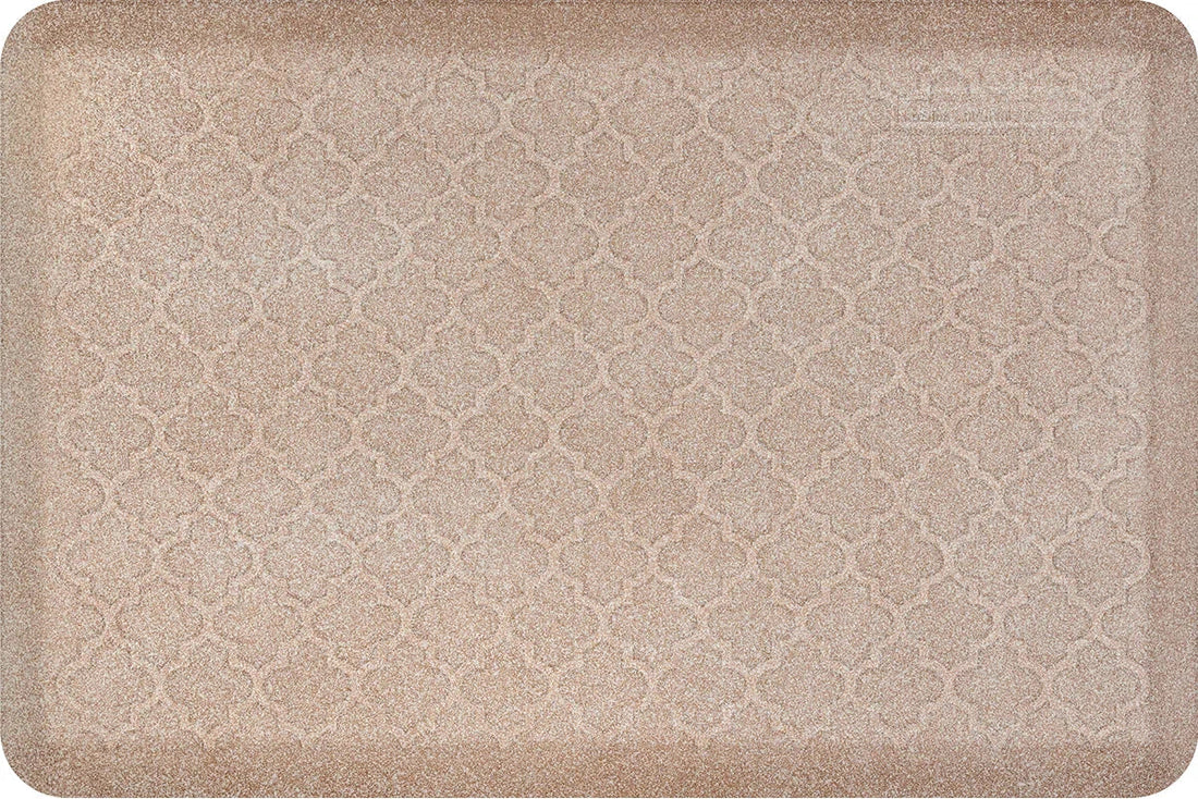 WellnessMats - Granite Trellis 36" x 24" Sand Floor Mat - 32WMRGITSND