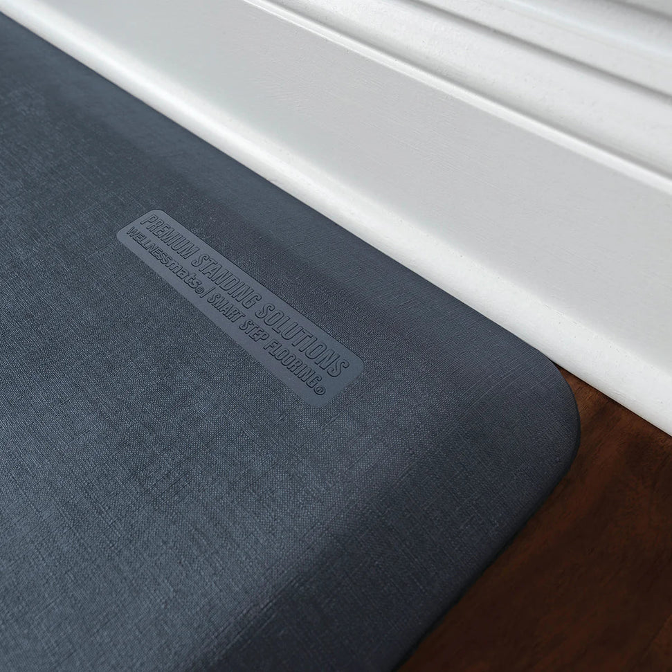 WellnessMats - Linen 36" x 24" Lagoon Floor Mat - EL32WMRBGRY