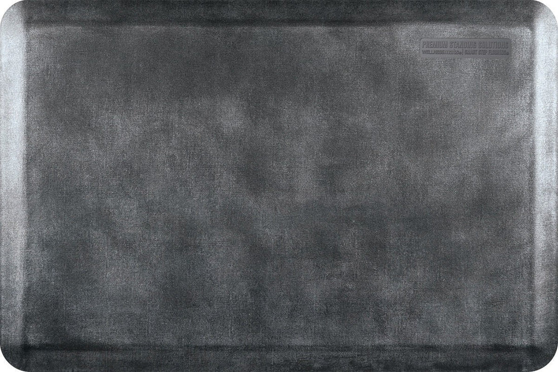 WellnessMats - Linen 36" x 24" Onyx Floor Mat - EL32WMRBNBLK - DISCONTINUED