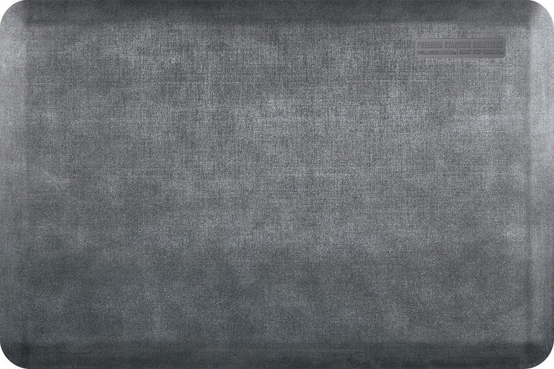 WellnessMats - Linen 36" x 24" Slate Floor Mat - EL32WMRBNGRY