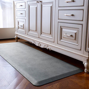 WellnessMats - Linen 72" x 24" Slate Floor Mat - EL62WMRBNGRY