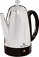 West Bend - 12-Cup Silver Classic Stainless Steel Electric Coffee Percolator with Heat Resistant Handle - 54159