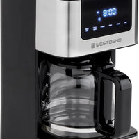 West Bend - 12-Cup Stainless Steel Hot & Iced Coffee Maker - CMWB12BK13