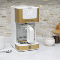 West Bend - 12-Cup White-Gold Hot & Iced Coffee Maker - CMWB12WG13