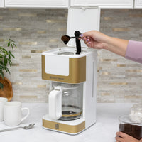 West Bend - 12-Cup White-Gold Hot & Iced Coffee Maker - CMWB12WG13