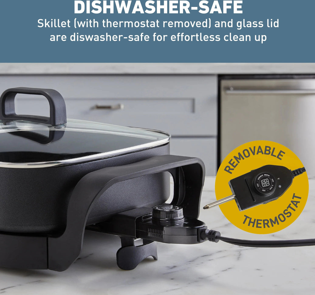 West Bend - 12" Electric Skillet with Non-Stick Coating - SKWB12BK13