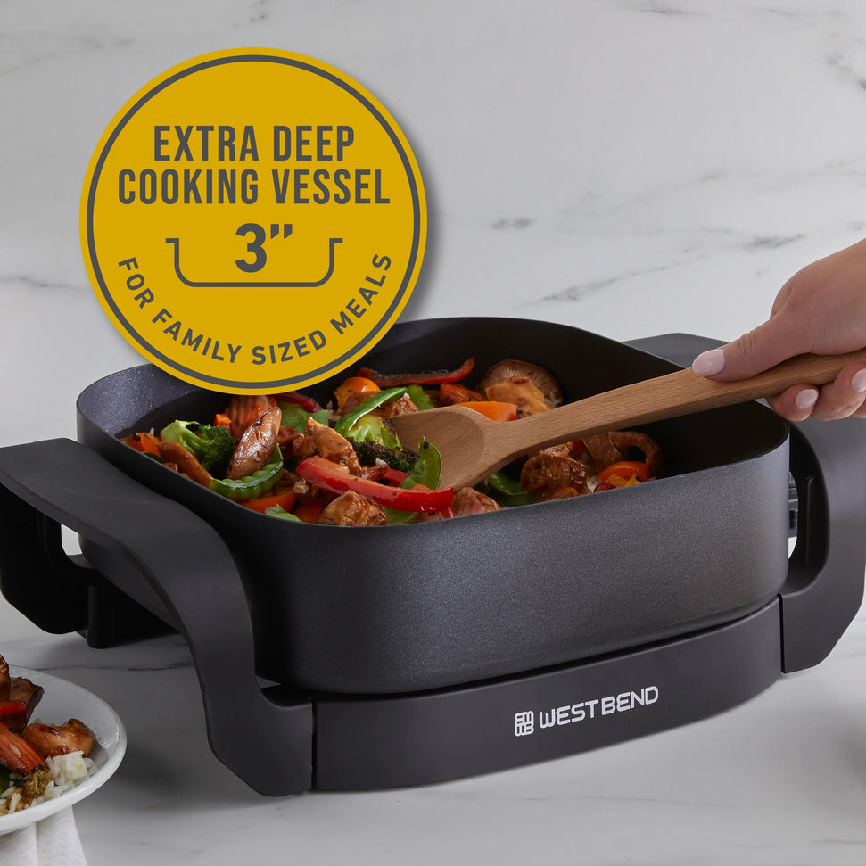 West Bend - 12" Electric Skillet with Non-Stick Coating - SKWB12BK13