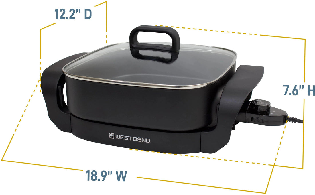 West Bend - 12" Electric Skillet with Non-Stick Coating - SKWB12BK13