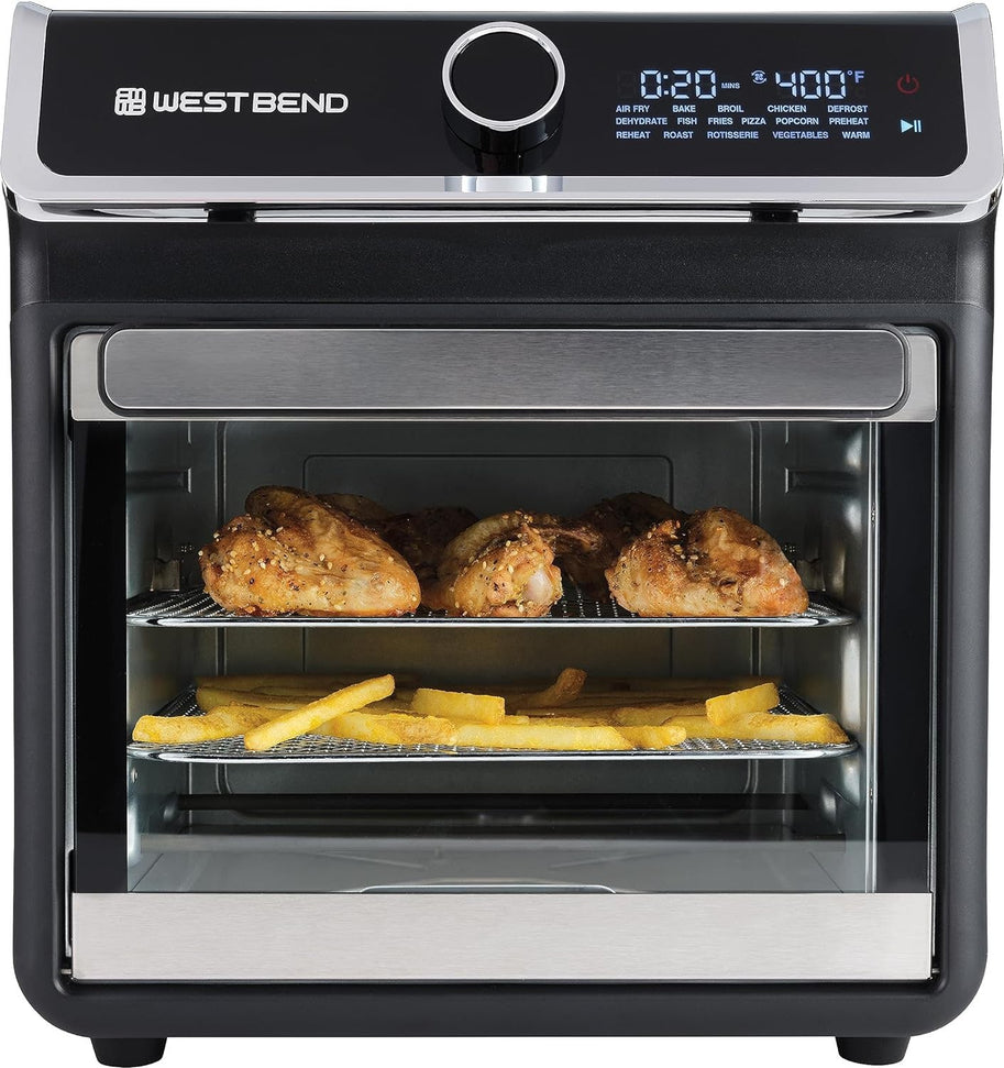 West Bend - 15 QT Black Air Fryer Oven with 16 Presets - AFWB15BK13