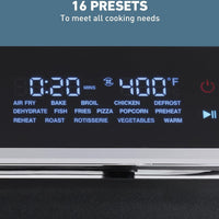 West Bend - 15 QT Black Air Fryer Oven with 16 Presets - AFWB15BK13