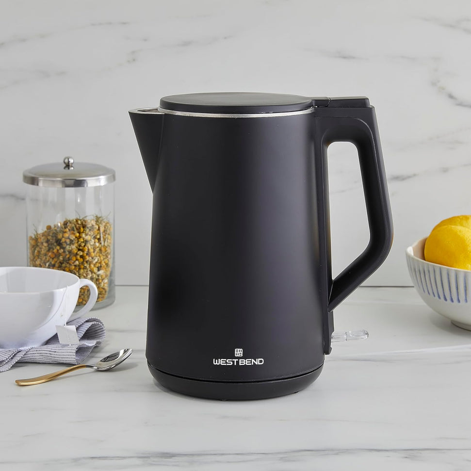 West Bend - 1.5 L Black Electric Kettle - KTWB2LBK13