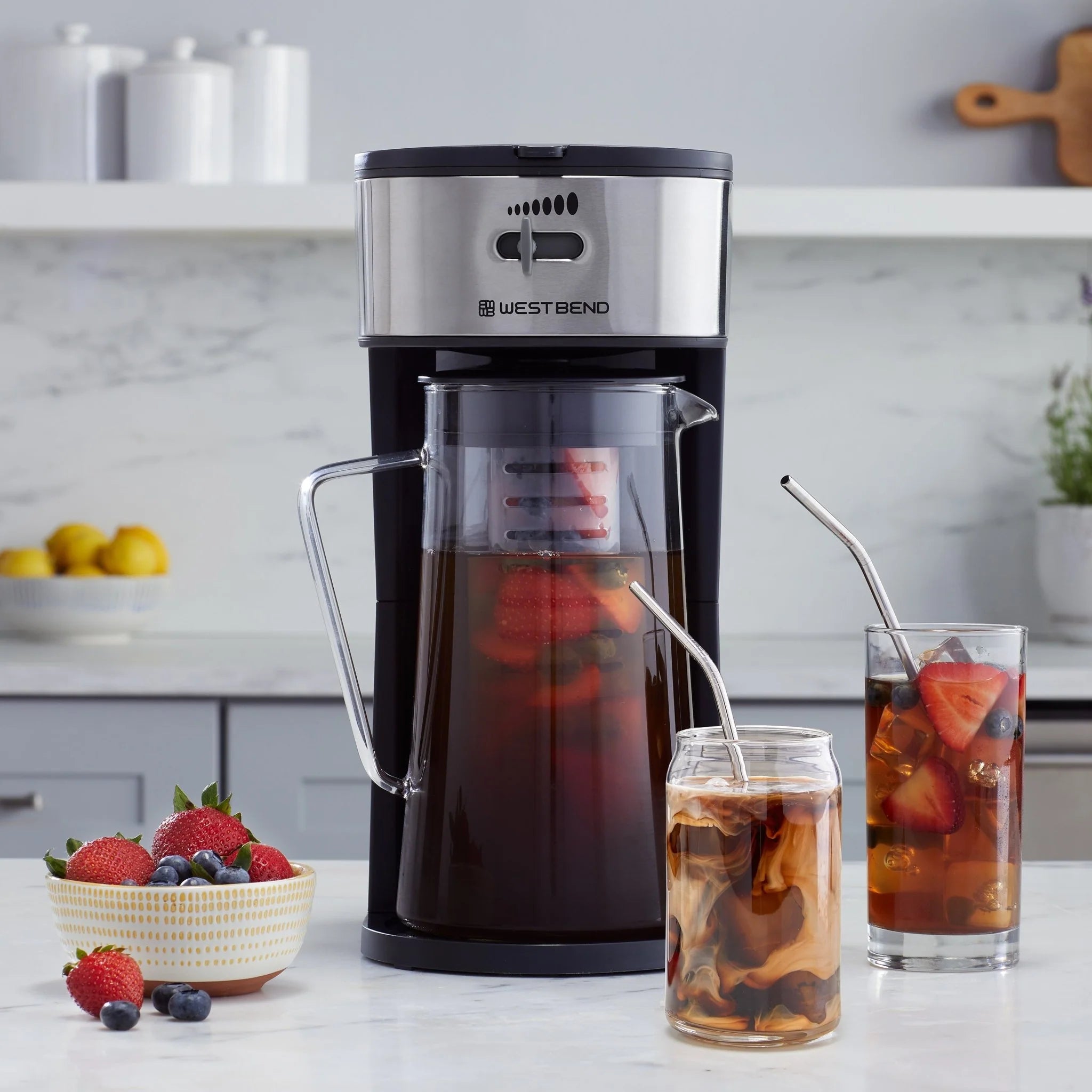 West Bend - 2.75 Qt. Capacity Ice Tea Maker with Infusion Tube - IT500 ...