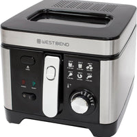West Bend - 3 L Stainless Steel BlacksDeep Fryer - DFWB3LBK13