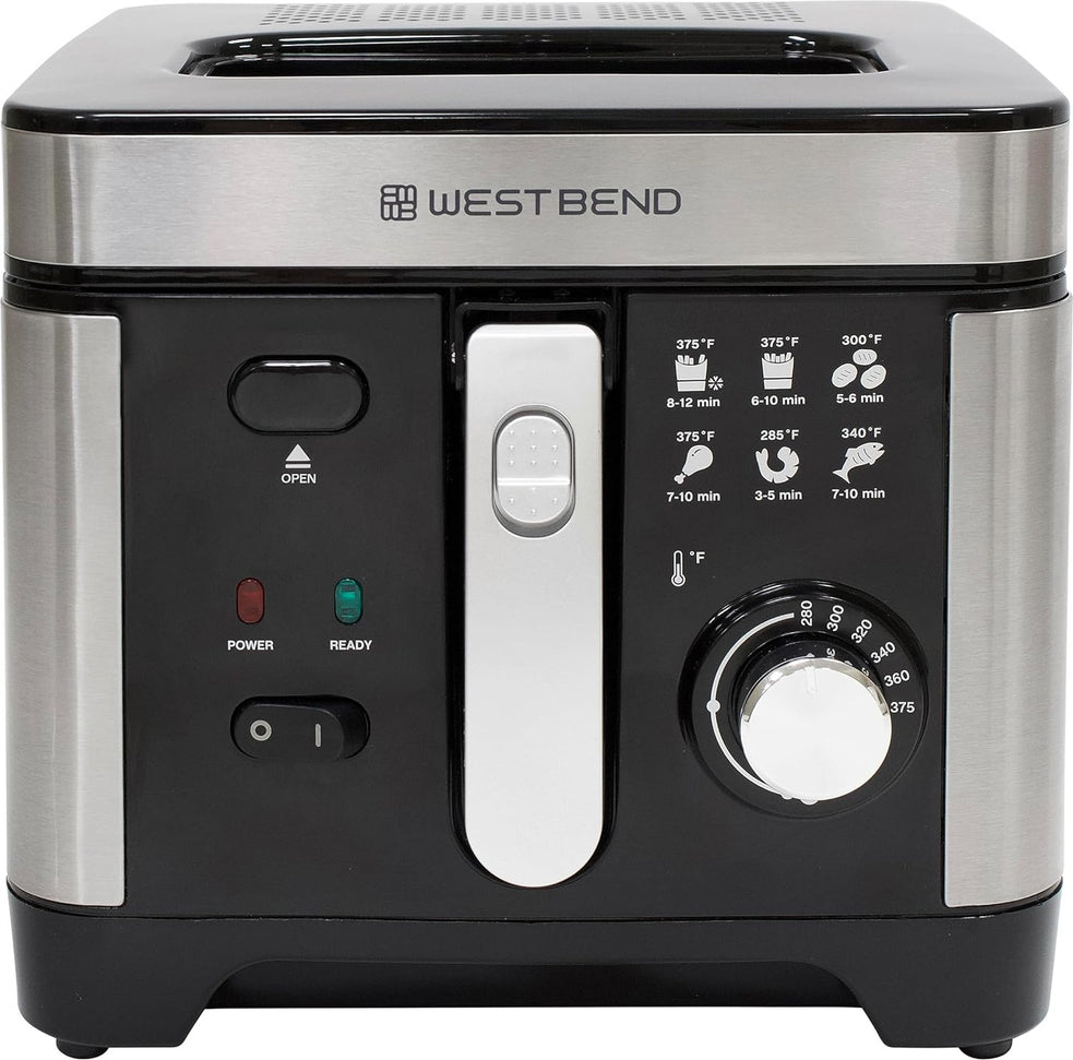 West Bend - 3 L Stainless Steel BlacksDeep Fryer - DFWB3LBK13