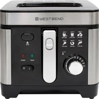 West Bend - 3 L Stainless Steel BlacksDeep Fryer - DFWB3LBK13