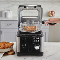 West Bend - 3 L Stainless Steel BlacksDeep Fryer - DFWB3LBK13