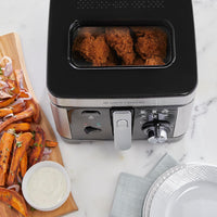 West Bend - 3 L Stainless Steel BlacksDeep Fryer - DFWB3LBK13