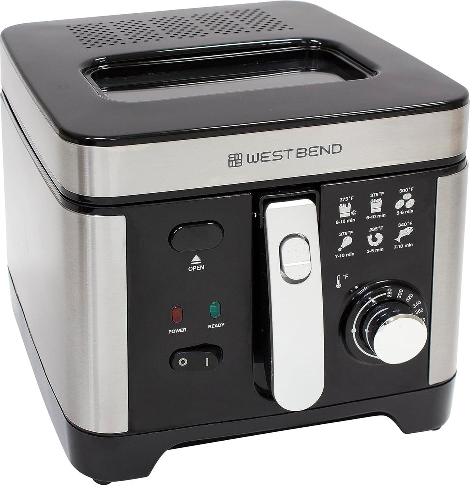 West Bend - 3 L Stainless Steel BlacksDeep Fryer - DFWB3LBK13