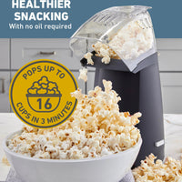 West Bend - 4 QT Black Air Crazy Hot Air Popcorn Machine - PCWBACBK13