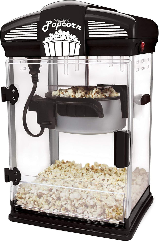 West Bend - 4 QT Black Theater Oil Popcorn Machine - 82515B