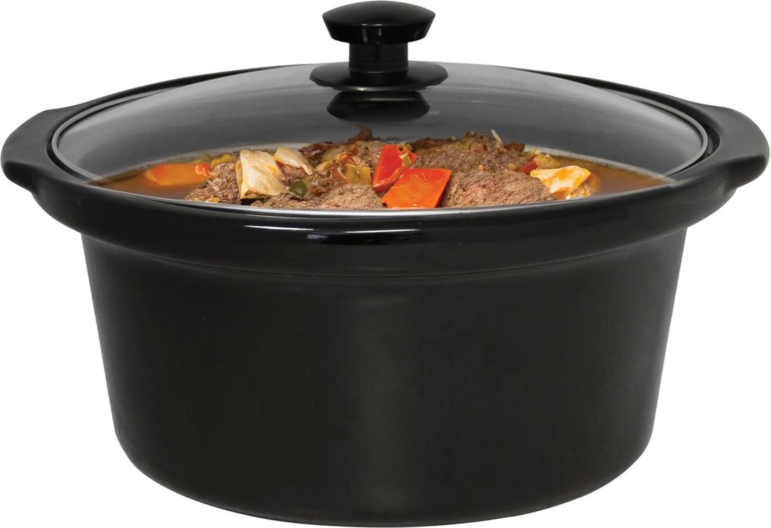 West Bend - 6 QT Ceramic Black Manual Slow Cooker - SCWB6QPTBK13