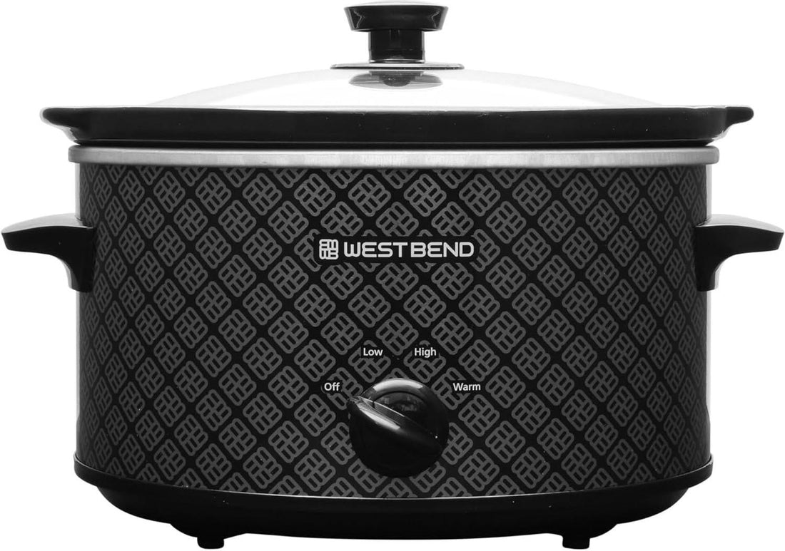 West Bend - 6 QT Ceramic Black Manual Slow Cooker - SCWB6QPTBK13